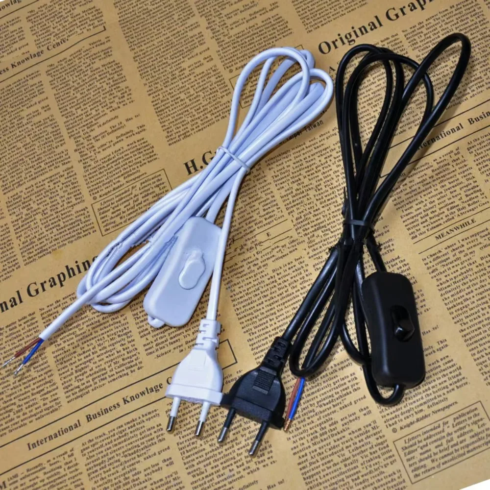 10/20/50PCS EU Stecker LED Rohr Power Verlängerung Kabel mit Auf/Off Schreibtisch Lampe Power kabel LED Leuchte Kabel Drop Verschiffen
