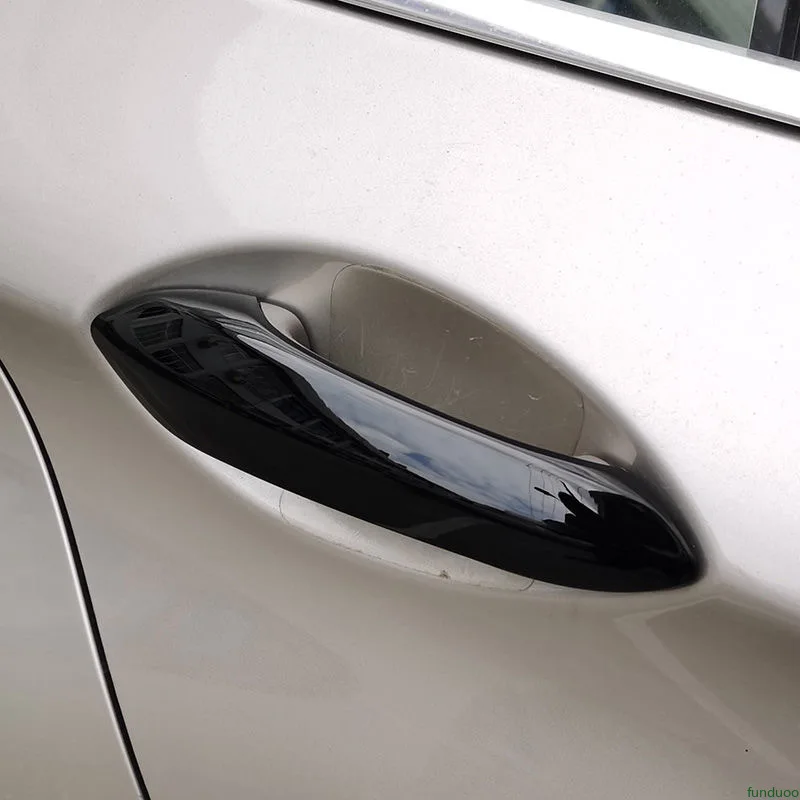 ABS Carbon Fiber Black Car Exterior Door Handle Protector Cover For BMW 5 6 7 Series F07 F10 F11 F06 F12 F13 F01 F02 F03 F04