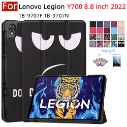 Lenovo Legion Y700 8.8 inç 2022 Tablet akıllı kabuk standı kapak için Lenovo Legion Y700 TB-9707F TB-9707N funda + film + kalem