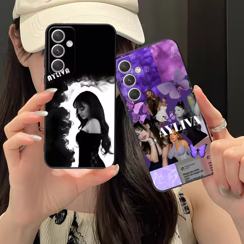 Ayliva Mobile Phone Case for Samsung Galaxy S25 S24 S23 S22 S21 S20 S10 S9 Plus FE Ultra Lite Black Cellphones Cover