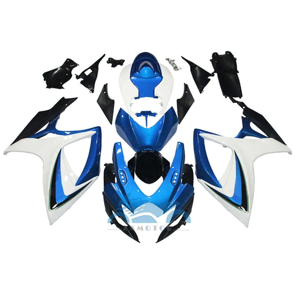 

Fairing kits 100% Suitable For Suzuki GSXR600 2006 Blue White Injection Fairings GSX-R750 06 07 GSXR750 2006 2007 K6