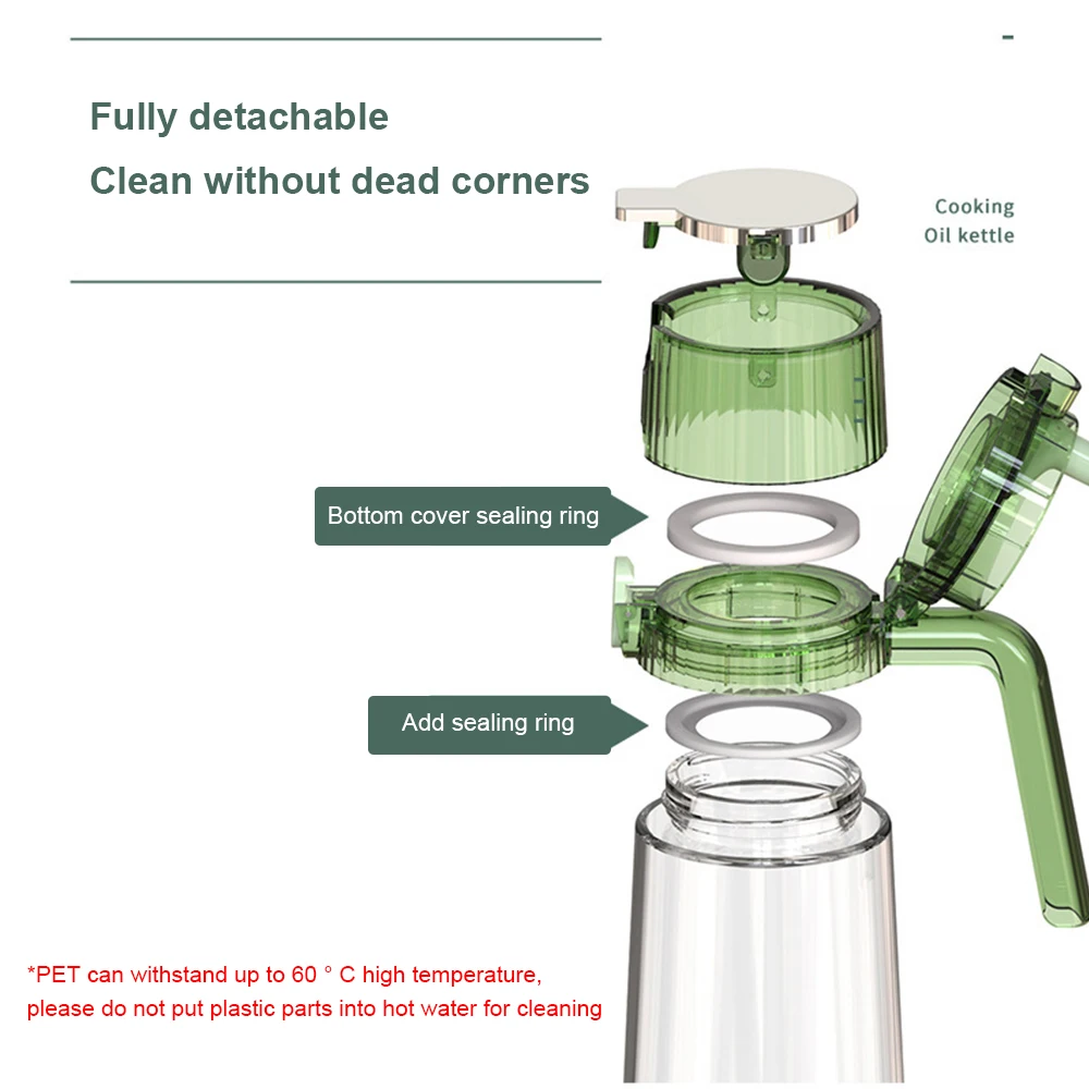 500ML Gravity Induction Automatic Opening Oil Bottle BBQ Baking Glass Bottles Oil Dispenser Kitchen Cooking Seasoning Bottle