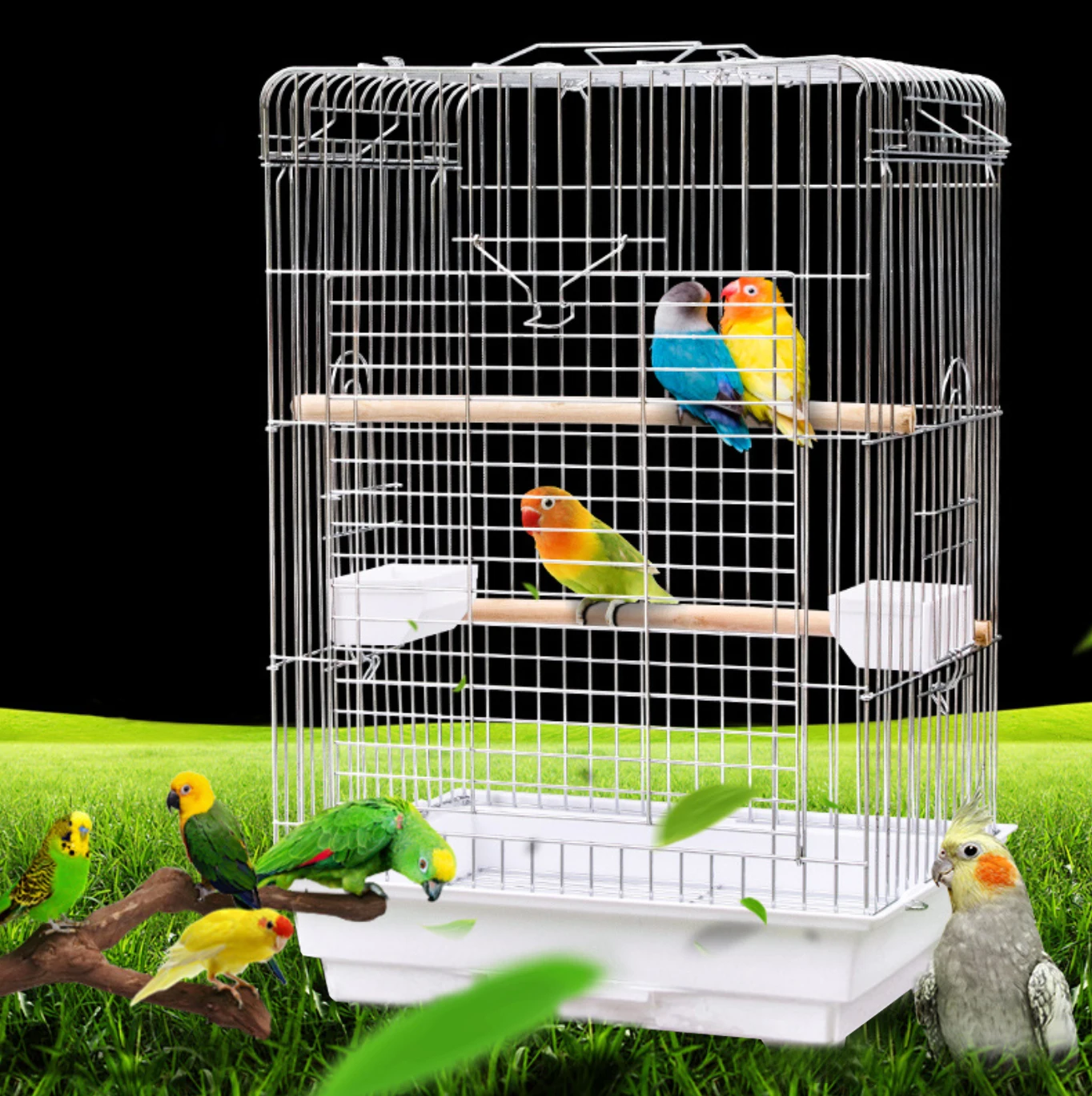 Wholesales  Pet Cage Stainless Steel Bird Cage Parrot Myna Bird Galvanized Cage Bird Nest House