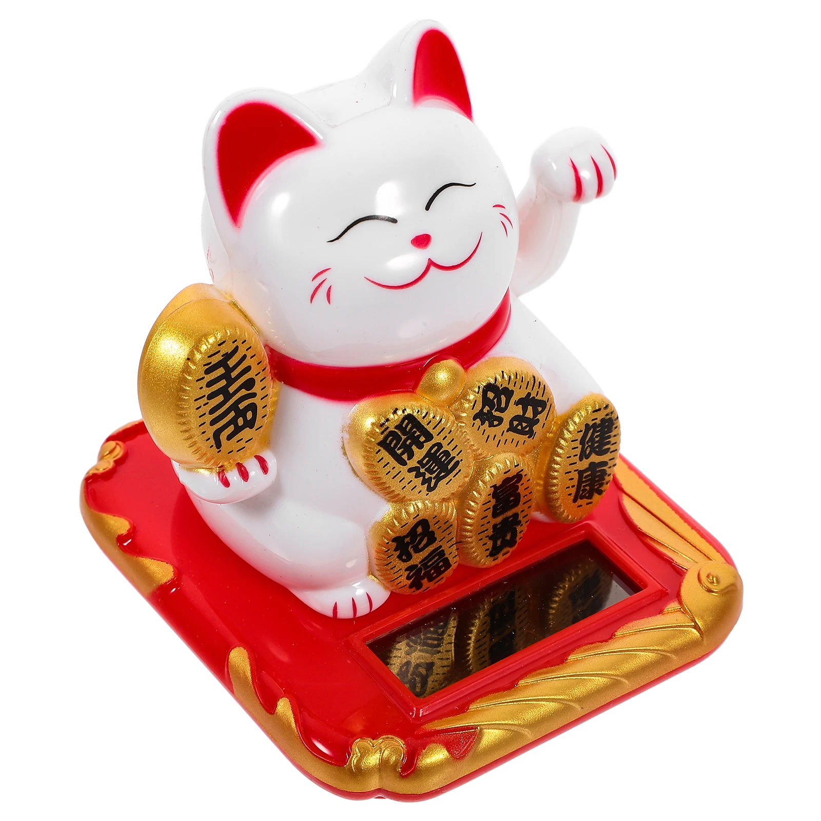 

Statue Solar Powered Waving Arm Dashboard Decoration Auspicious Gift Cat Figurine Plastic Craft