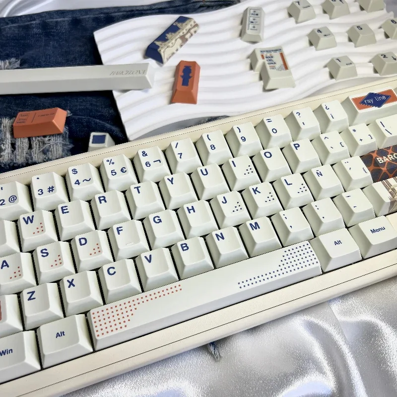 Barcelona Keycap Spanish Theme Keycaps Complete Set Cherry Profile Five Sided Sublimation Mechanical Keyboard Custom Keycap