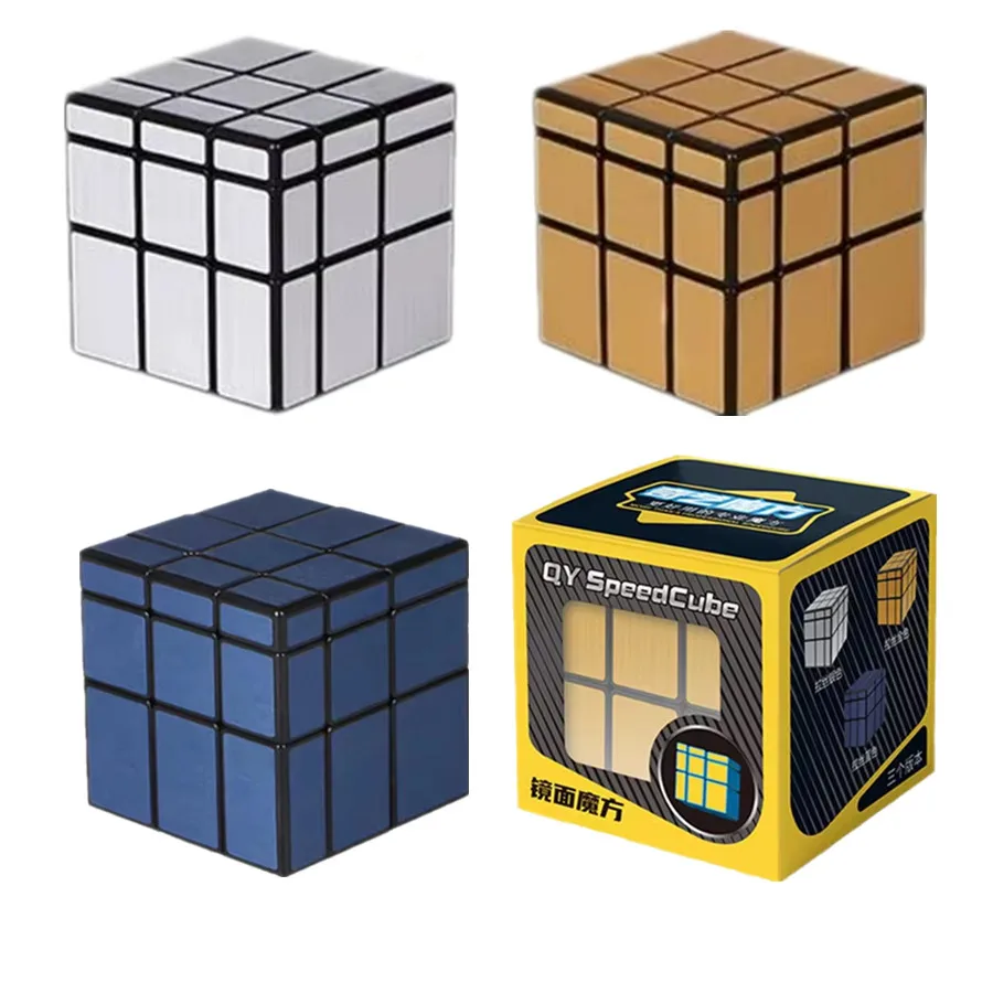 QIYI Mirror Cube 3x3x3 Sticker Magic Cube Professional Speed Puzzle Cubes Education Toys For Children Mirror 3x3 Cubo Magico