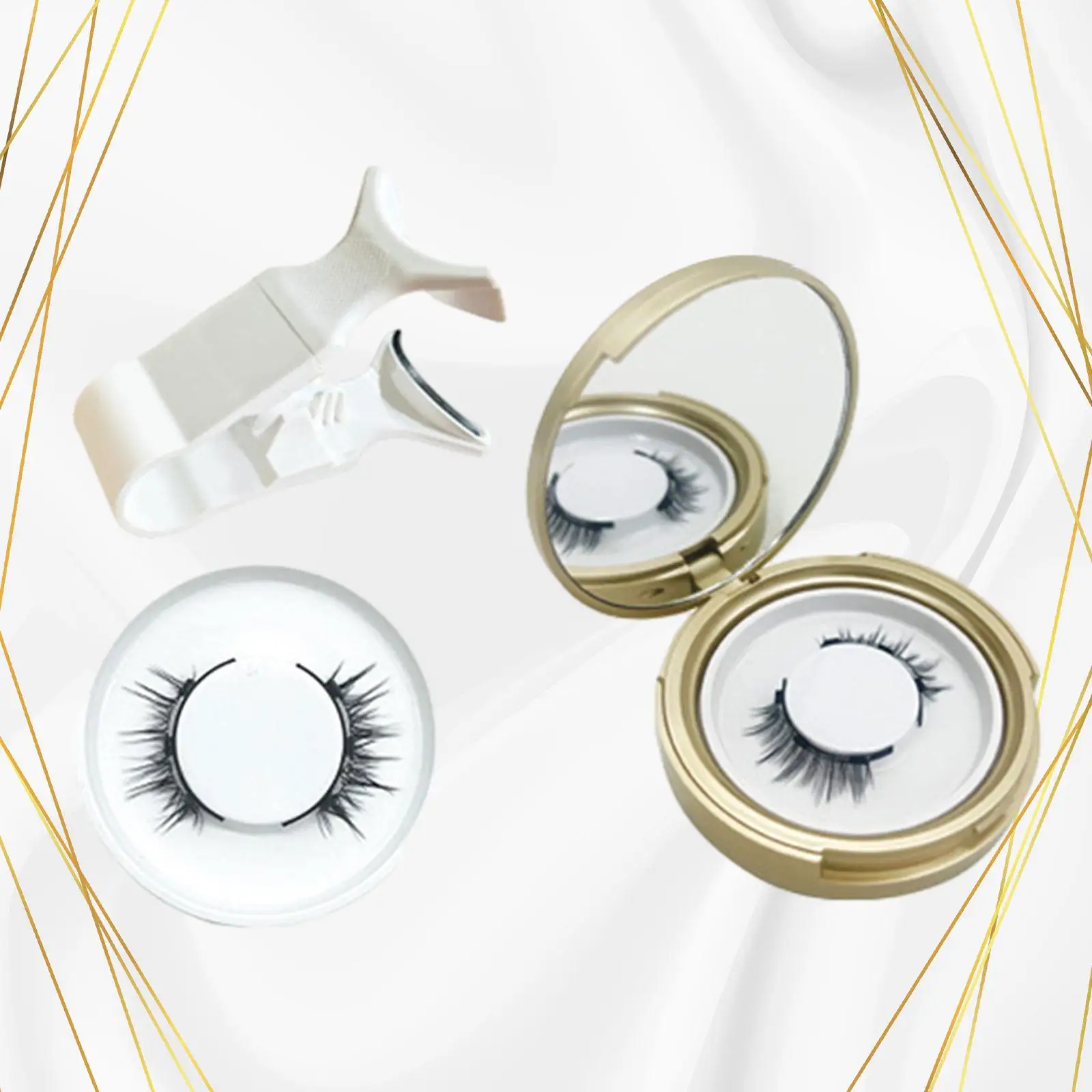 رموش مغناطيسية طبيعية ثلاثية الأبعاد للنساء ، ملقط مغناطيسي ، بكرة رموش ، مغناطيس للبنات والمهنيين والسفر