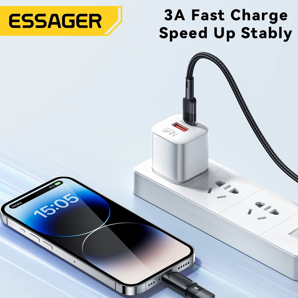 Essager PD 20W OTG Adapter For iPhone 15 14 13 12Pro Max IPad USB Type C to IOS Male Converter Fast charging adapter