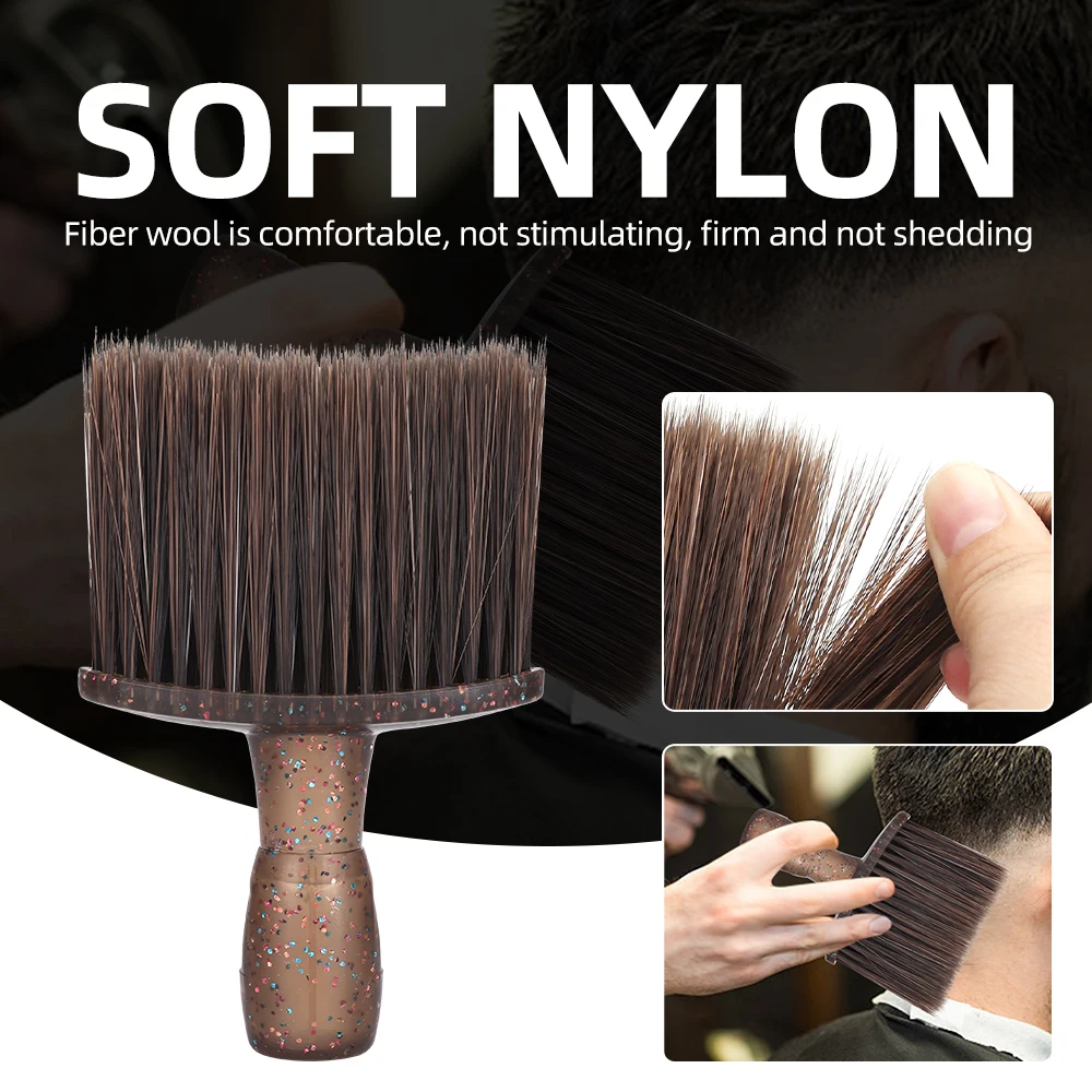 فرشاة حلاقة احترافية ومنفضة الرقبة، فرشاة غبار شعر ممتازة لصالون الحلاقة وصالونات الحلاقة، أداة ناعمة لإزالة الشعر والتنظيف #3