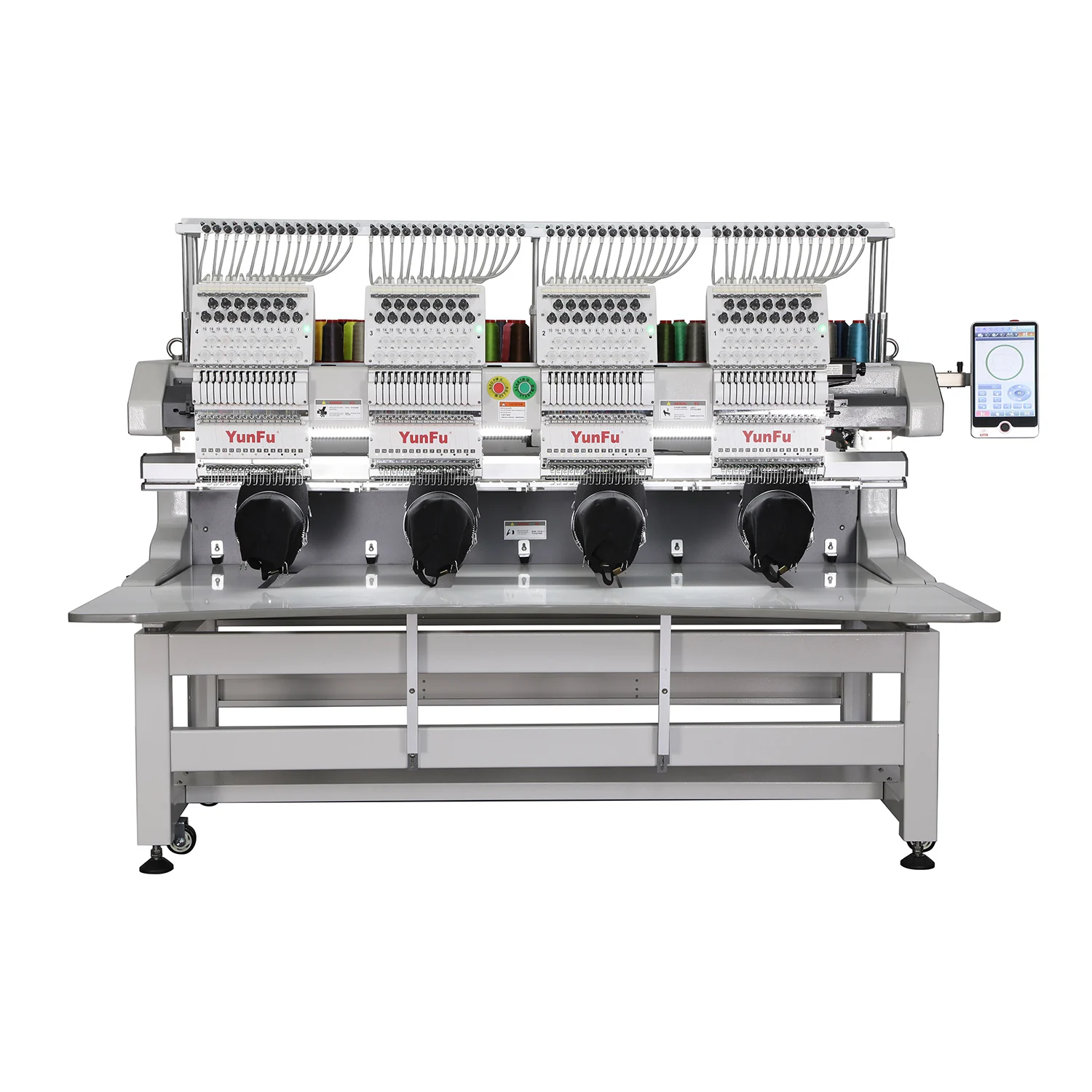 4-Head Computerized Automatic Embroidery Machine for Caps 1200 RPM 12 Needles New Super Large Working Area