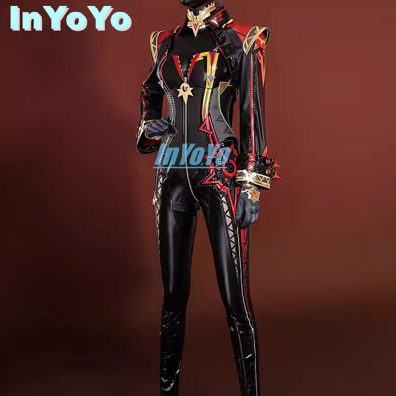 InYoYo Genshin Impact Mavuika Pyro Archon Jumpsuit Uniform Game Suit Cosplay Costume Halloween Carnival Party Outfit Women XS-XX