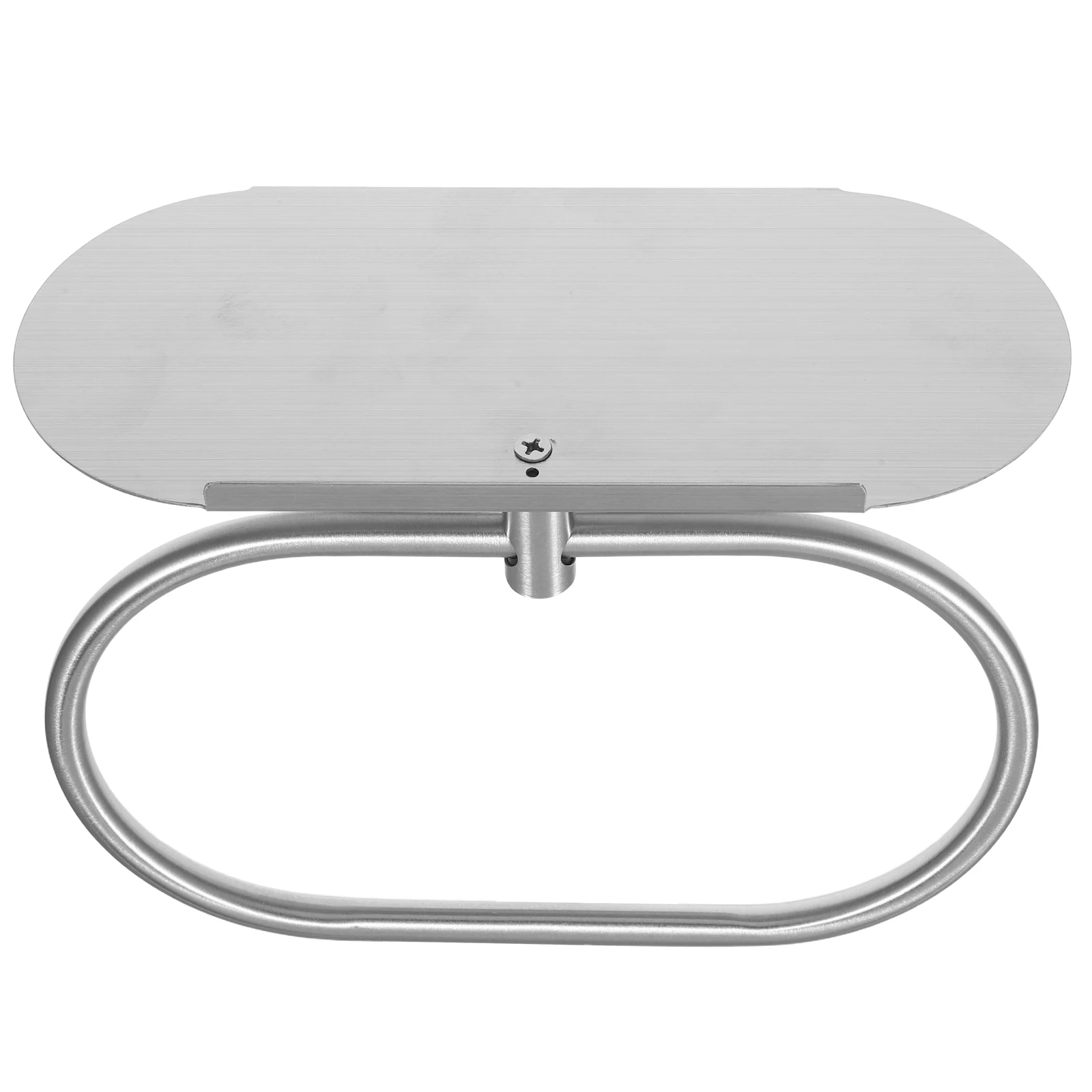 

Stainless Steel Bathroom Mounted with Shelf No Drill Adhesive Design Space Saving Modern Hanger for Bath