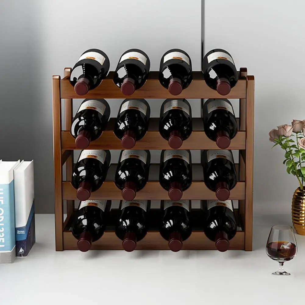 Decoración de WineRack rojo, rejilla para el hogar, estante de exhibición de vino, mesa creativa, estante para botellas de vino, gabinete de vino Simple, estante de almacenamiento para montar