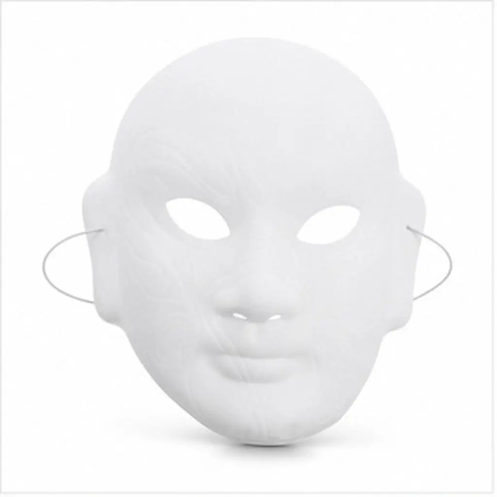 DIY Blank Peking Opera Face Mask Embossed Outline Paintable Theater Prop for Art Projects Kindergarten - view 6