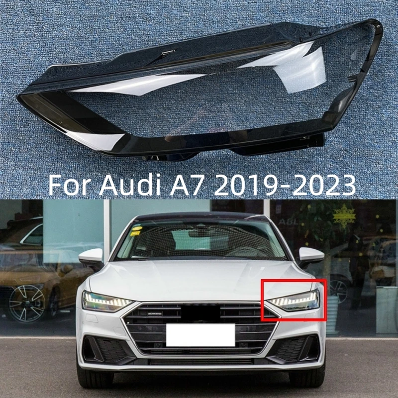 

Pop For Audi A7 2019 2020 2021 2022 2023 Car Headlight Glass Car Parts Transparent Lampshade Shell Car Accessoires