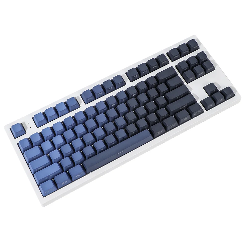 Imagem -05 - Clear Breeze Escuro Azul Gradiente Keycaps Oem Perfil Backlit Keycap Transparente Side Top Print Pbt Fit para Teclado Interruptor mx