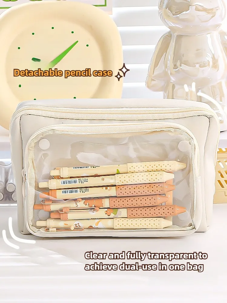 9-lagiges, doppelseitiges, abnehmbares Stiftetui mit großer Kapazität, einfache dreidimensionale Flip-Briefpapiertasche, multifunktionale Aufbewahrungstasche – Detail 11