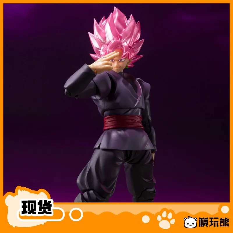 Bandai SHF Dragon Ball Super Black Goku Pink Zamasu Super Saiyan Reprint Collection Figure Birthday Gift