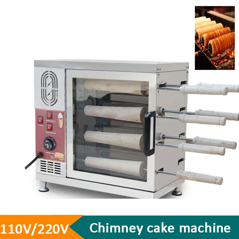 Hot Selling Bread Roll Making Machine Waffle Maker Hungarian Hollow Chimney Roll Cake Machine Commercial Small Bread Oven Maker