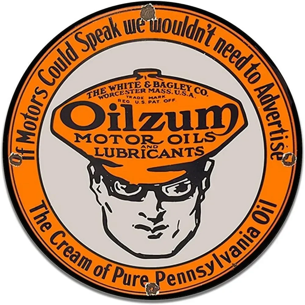 Stiker Mobil Kepribadian Minyak Motor Bulat Stasiun Minyak Gas Garasi Retro Stiker Vinil Stiker Tahan Air Dekorasi Aksesori Otomatis