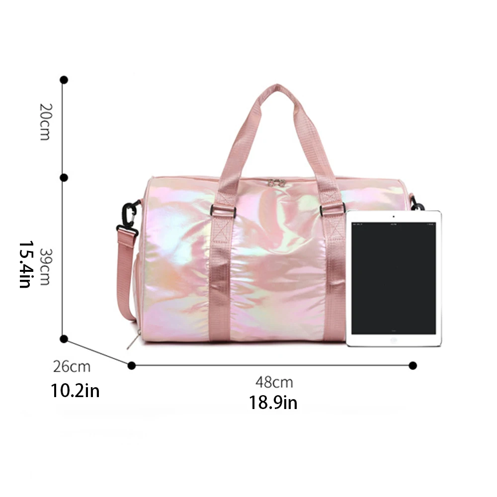 Weekender Bag Com Compartimento De Sapato Para Mulheres, Carry On Overnight Travel Bagagem, Saco De Luxo