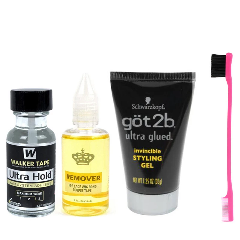 Got2b-Gel de peinado con aerosol pegado, pegamento de fijación Ultra resistente al agua para peluca, Adhesivo de sujeción fuerte, removedor de cierre de cabello