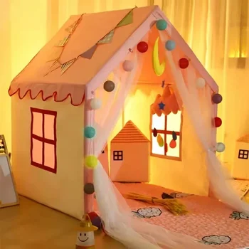 Indoor and outdoor children's tent, baby princess playhouse super large room crawling tent castle princess living room game house