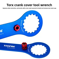TOOPRE Aluminum Alloy Bike BB Wrench DUB Multifunctional Bicycle Assembly Repair Tools One Body Disassembly Tools BBR9100/XTR/DA