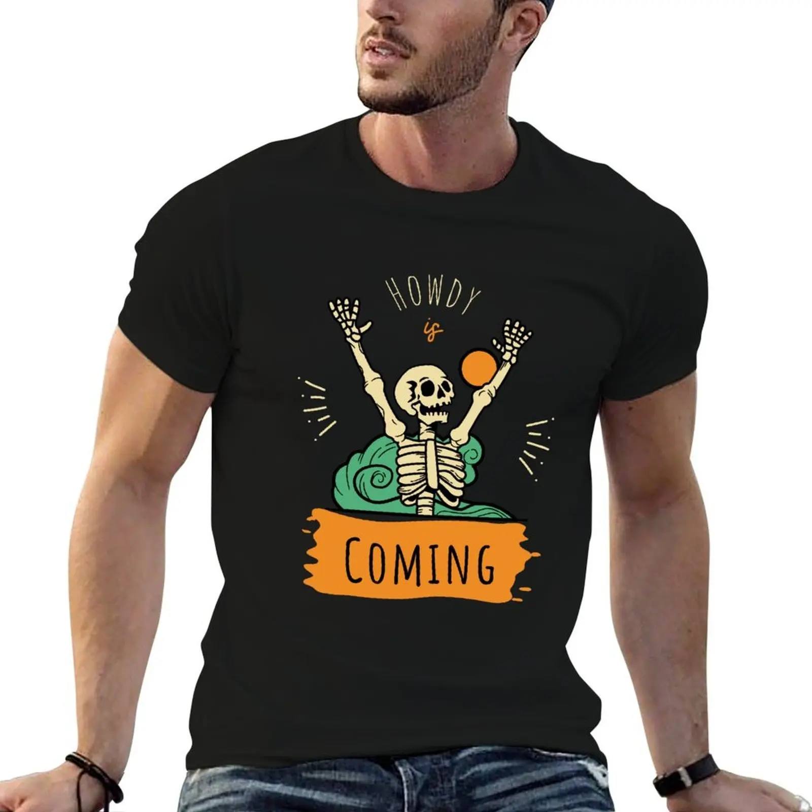 

Ryan Trahan Merch Howdy Skeleton T-Shirt t shirt men 100% cotton luxury brand man tshirt T-Shirt