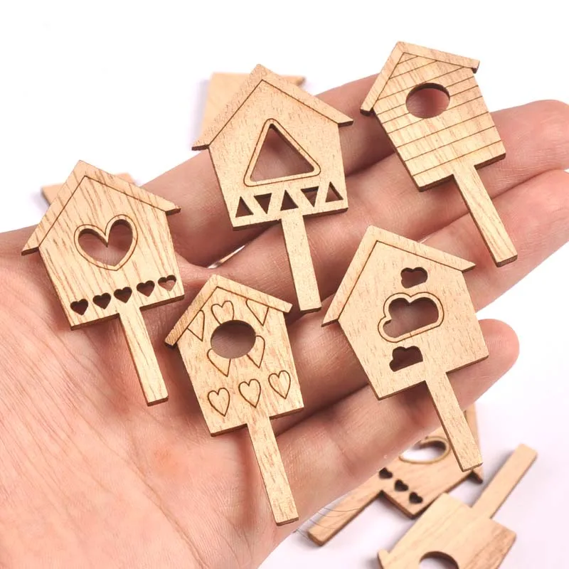 25 pz 3x5cm cabina di legno accessori da giardino fai da te ornamento in miniatura per vaso di paesaggio casa delle bambole pianta in vaso