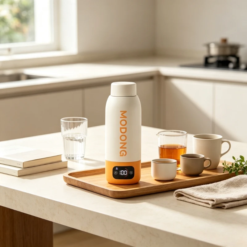 600ml Portable Electric Kettle 316 Stainless Steel Vacuum Insulated Constant Temperature Travel Tea Baby Formula Cup 휴대용 전기 주전자