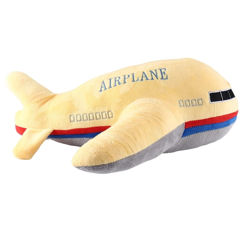 New 40Cm Simulation Airplane Plush Toy Kids Sleeping Cushion Soft Airplane Stuffed Pillow Doll Yellow