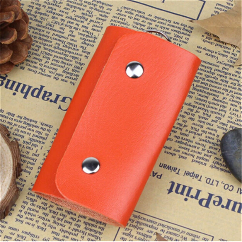 PU Leather Women Men Key Holders Keys Organizer Fashion Solid Key Wallets Key Pouch Car Keychain Housekeeper Key Chain Wallet