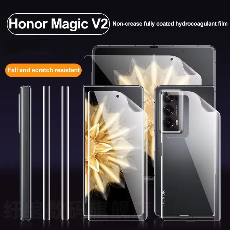 HD Hydrogel Films For Honor Magic V2 RSR Porsche Design 4 in 1 Full Cover Soft Screen Protector Not-Glass Phone Accessories