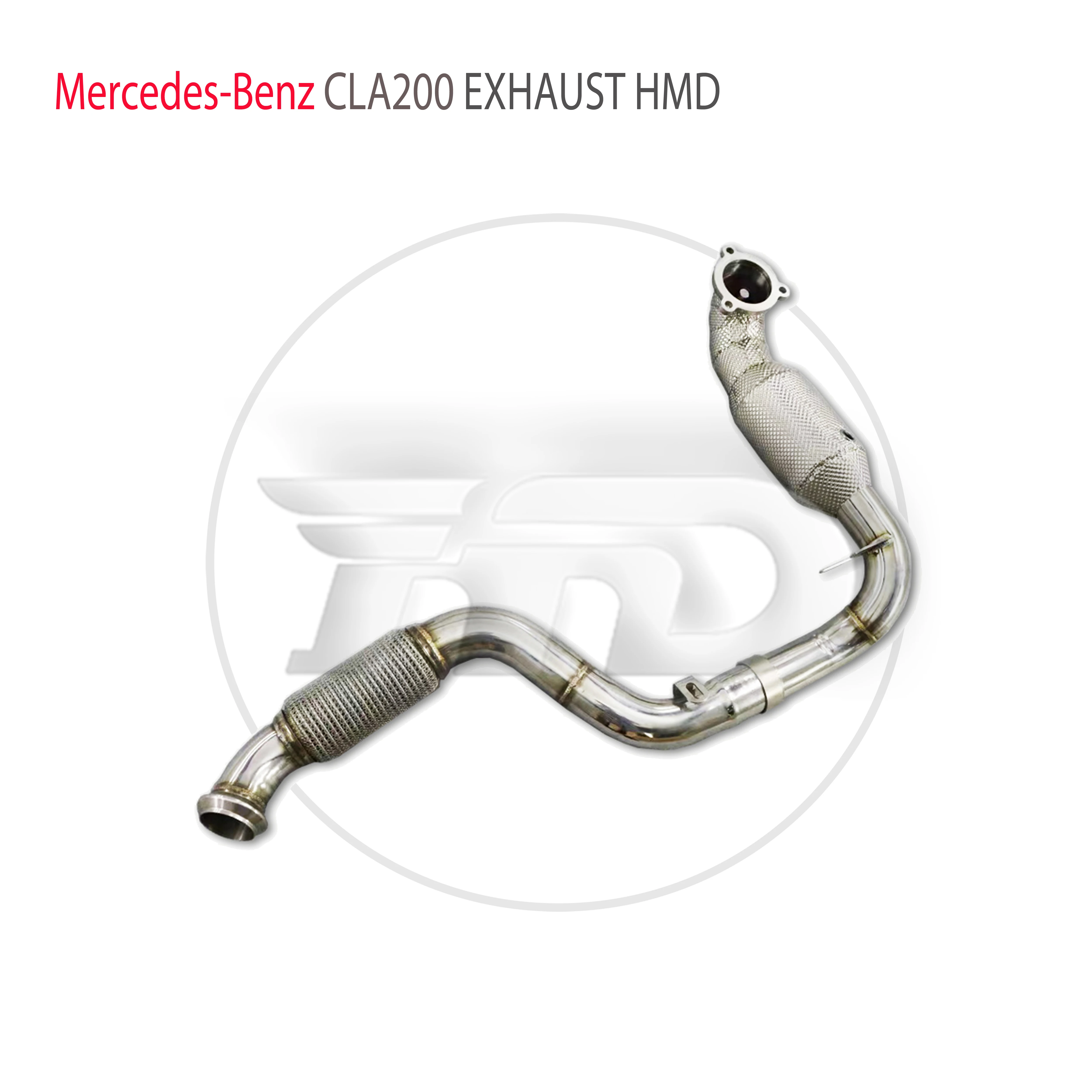 HMD Car Accessories Exhaust System High Flow Performance Downpipe for Mercedes Benz CLA200 CLA220 CLA250 CLA260 Front Pipe