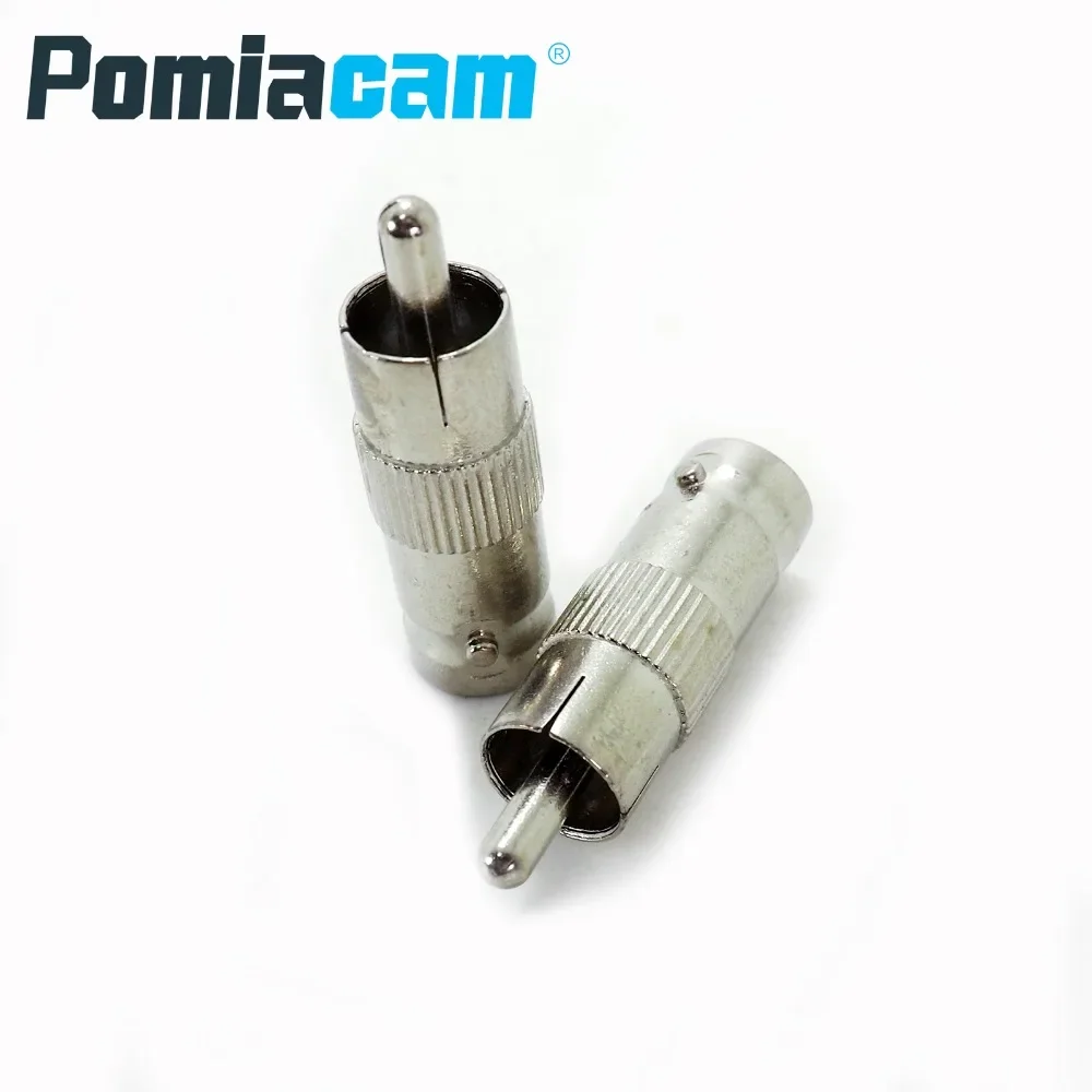 B-R 50 pcs/lot BNC femelle à RCA mâle câble coaxial connecteur couremplaçant adaptateur pour CCTV caméra Audio caméra sécurité permission
