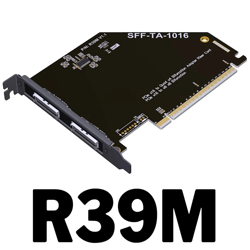 

PCIe 3.0 x16 to MCIO Split Adapter Card (Motherboards Support Bifurcation required)