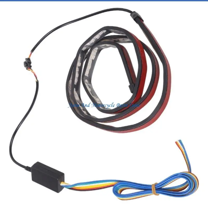 

P9FD Car Hood Light Strips Dynamic Led Strips Lights for Car Truck Waterproof Daytime Running Light Reverse Brake Stop Light