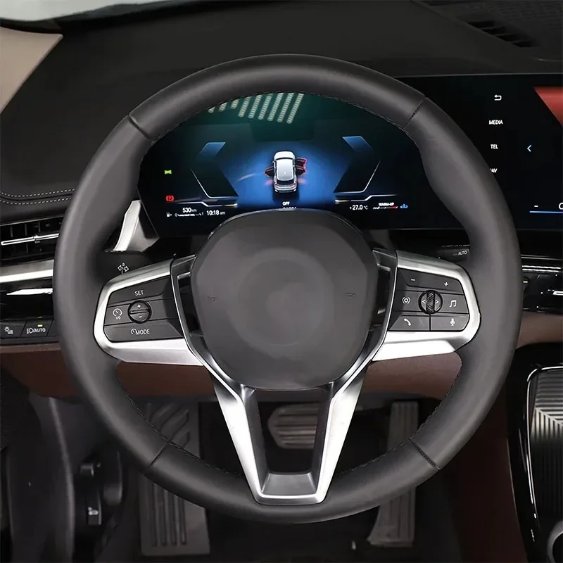 ABS ألياف الكربون عجلة توجيه سيارة أزرار غطاء إطاري الديكور الداخلية اكسسوارات السيارات لسيارات BMW X1 IX1 U11 2023-2025