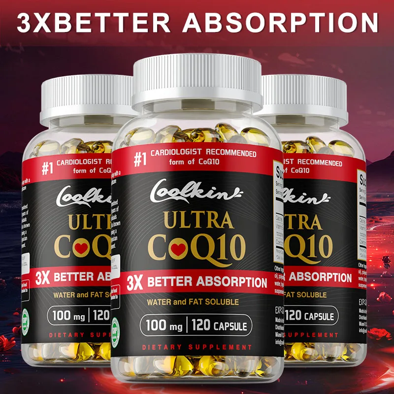 

Ultra CoQ10 Capsules - Supports Vascular and Heart Health, Blood Pressure Balance, Good Absorption, Antioxidant