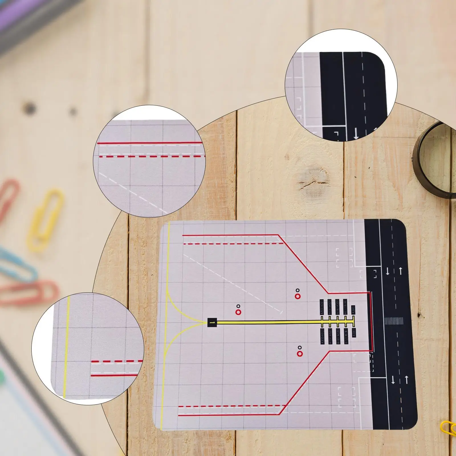 ผ้ากันเปื้อนที่จอดรถรุ่น 1/200 แผ่นตกแต่งแนวนอนสําหรับคอลเลกชันเครื่องบิน Diecast