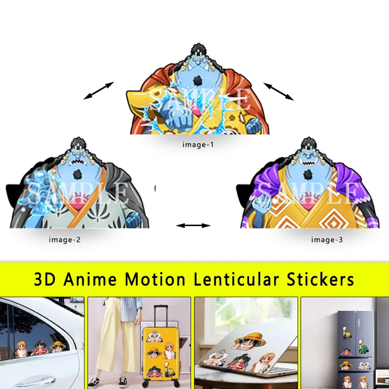 ONE PIECE Jinbe Anime Motion Sticker Waterproof Decals for Cars,Laptop, Refrigerator,Suitcase,Wall, Skateboard,Etc Toy Gift