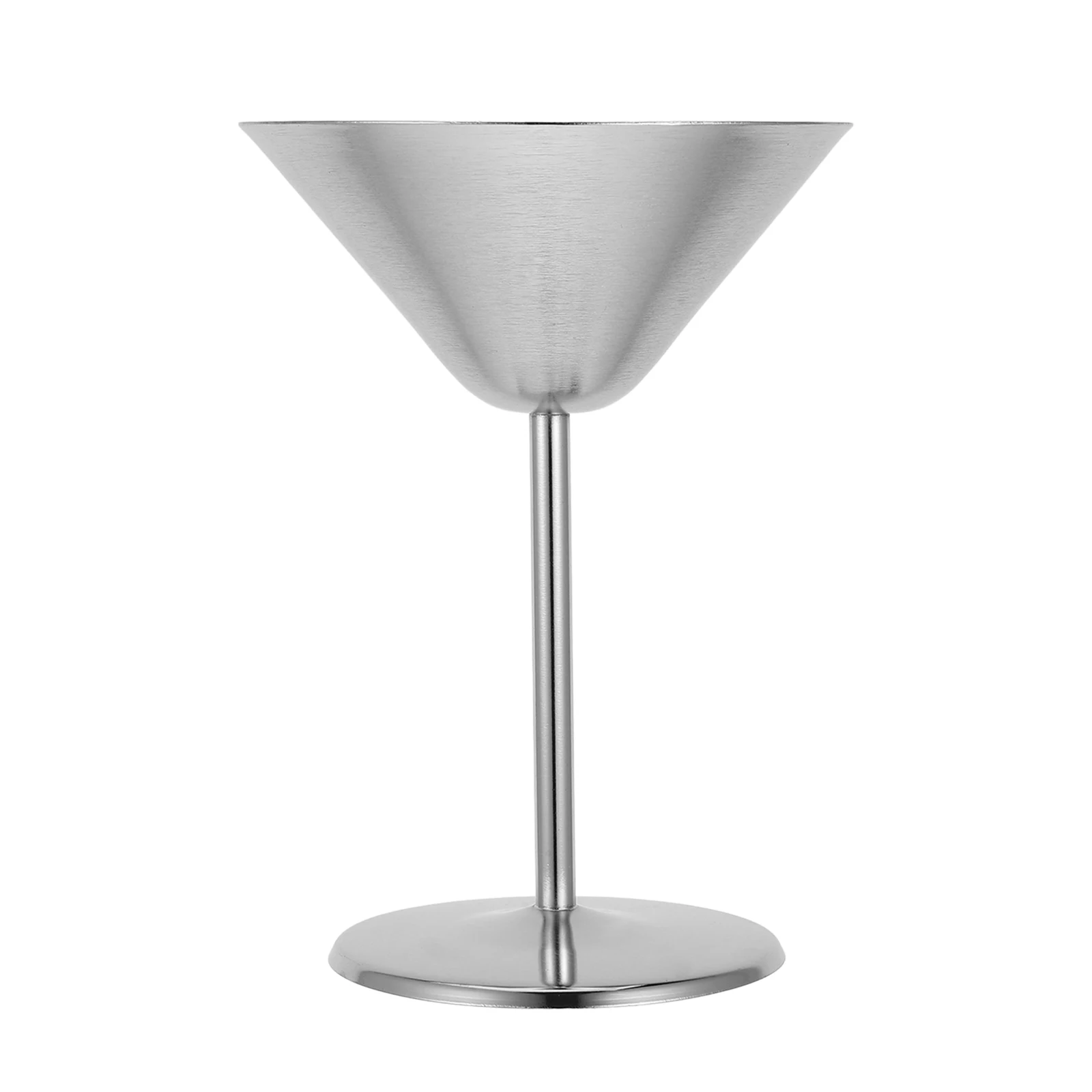 

Martini Glass Stainless Steel Cups Cocktail Drinking Goblets Bar Shot Wine Water Triangular Shaped Sturdy Material Versatile Use