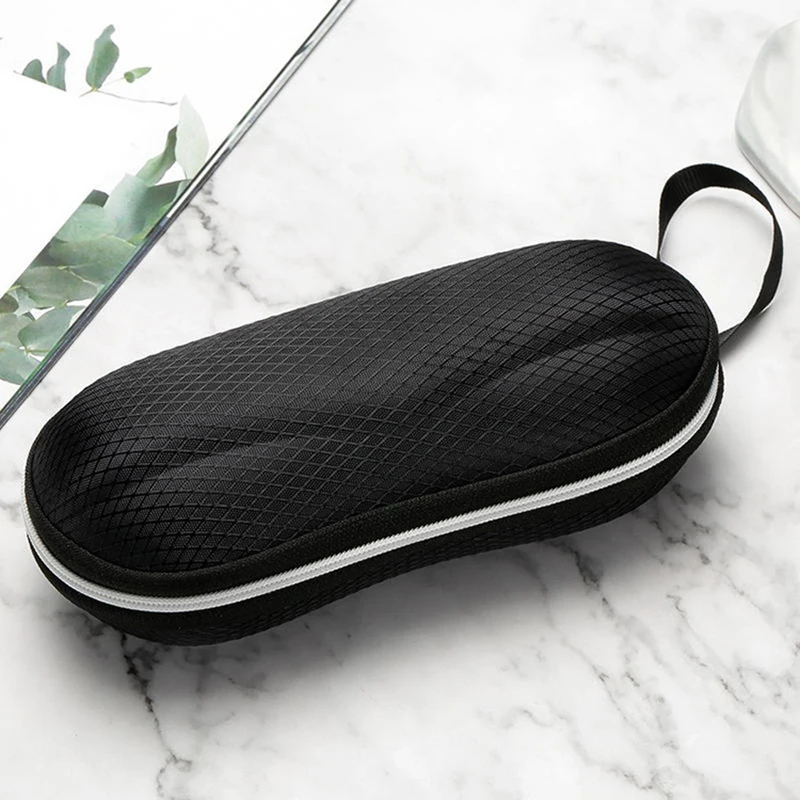 Simple Black Sunglasses Case Eyewear Cases For Women Glasses Box With Lanyard Zipper Eyeglass Bags For Men Eyewears Cloth Bag