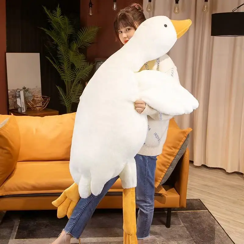 50/90/130CM Funny Goose Plush Toy, Soft Duck Pillow, Cute Stuffed Animal for Sleeping, Kids Gift, Girlfriend Birthday Present