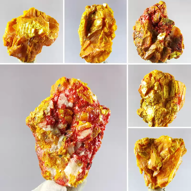 Random Exclusive Natural Orpiment Realgar Raw Mineral Specimen Student Geology Teaching Stone Collection Desktop Ornament Gift