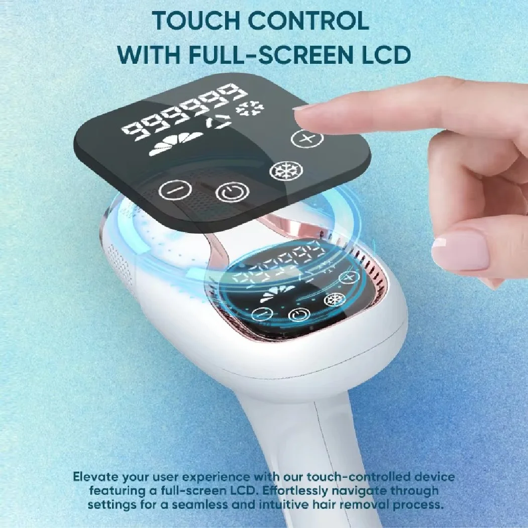Touch Laser Epilator for Women Men 999900 Flash at Home Painless Whole Body Hair Remover Bikini Trimmer IPL Hair Removal Device