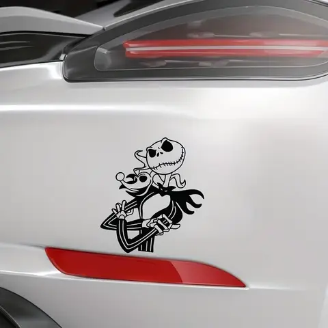 The Nightmare Before Christmas Jack And Sally Silhouette Vinyl Sticker For All Vehicles Auto Car Truck Wall Laptop Decor