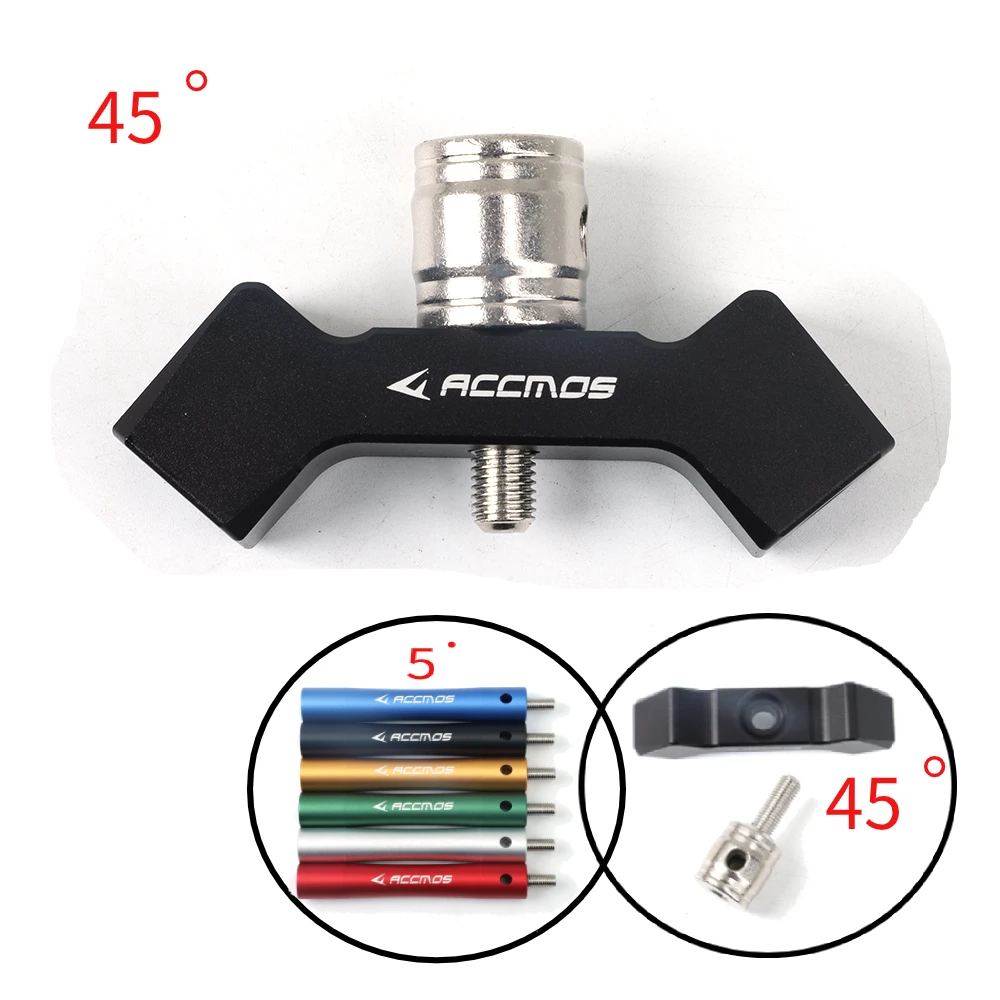 ACCMOS 45 ° Archery Stabilizer V-Bar 5'' Balance Short Rod Target Extender for Shooting Recurve/Compound Bow Archery Accessories