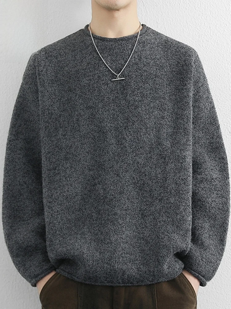 

round Ne Knitwear Casual Versatile Base Layer Men's Long Sve Sweater Spring 2026 New Sle Comfortable Polyester...